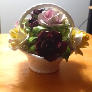 H B Radnor bone China Flower Basket